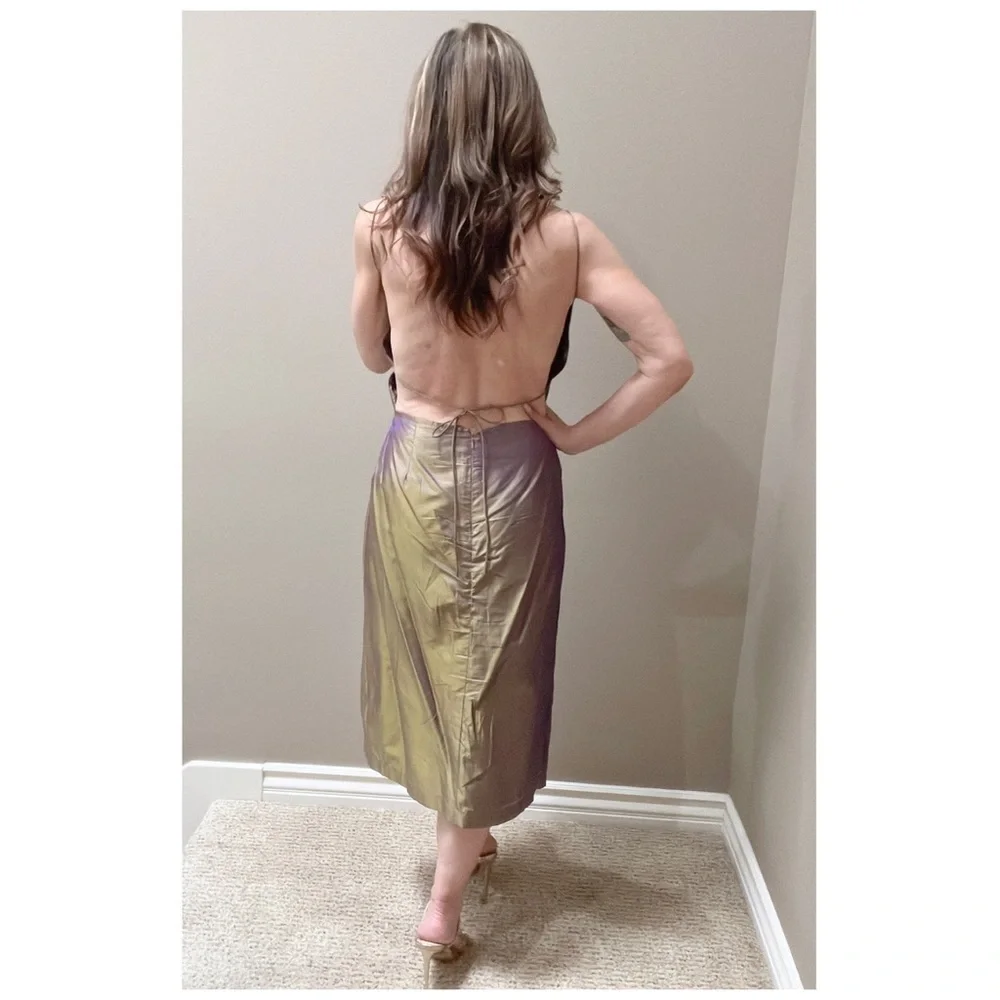 FREE PEOPLE 100% Silk Vintage Dress - Picture 5 of 13